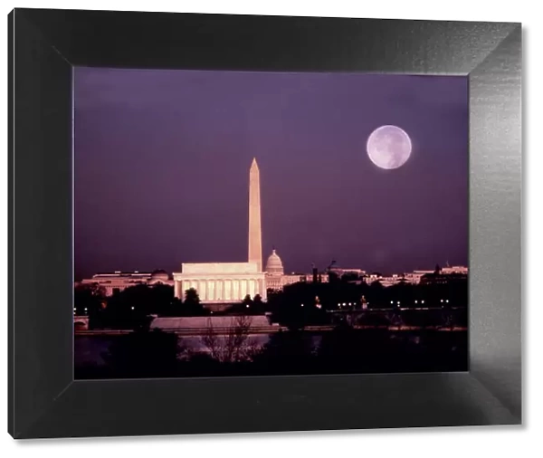 Washington with a full moon