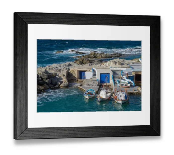 Framed Print : Mandrakia Seaside Settlement, Milos Island, Greece Framed Print : Mandrakia Seaside Settlement, Milos Island, Greece