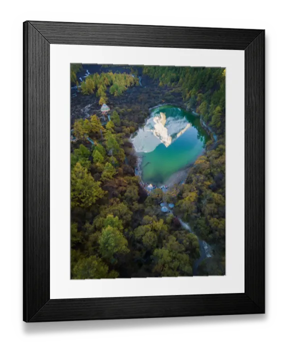 Framed Print : The reflection of snowy mountain on Zhuomala lake in Yading Nature Reserve, Sichuan Framed Print : The reflection of snowy mountain on Zhuomala lake in Yading Nature Reserve, Sichuan