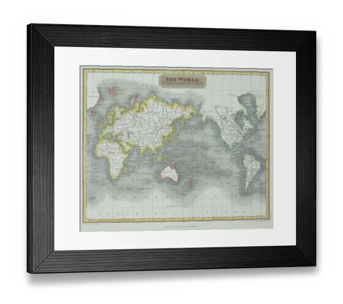 Framed Print : Map of the world Framed Print : Map of the world