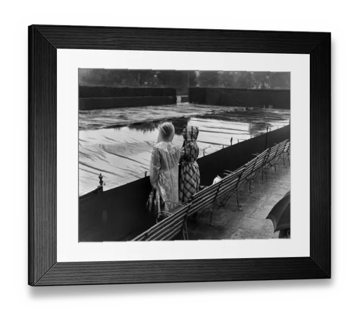 Framed Print : Flooded Tennis Courts Framed Print : Flooded Tennis Courts