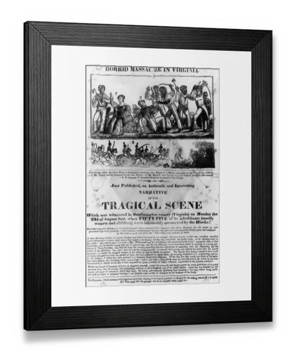 Framed Print : Horrid Massacre in Virginia Framed Print : Horrid Massacre in Virginia