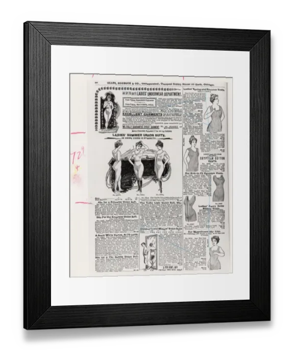 Framed Print : Underwear Advertisement Framed Print : Underwear Advertisement