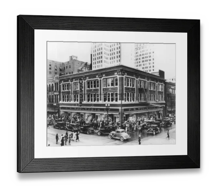 Framed Print : Woolworth. A General View of a Woolworth Store circa 1930