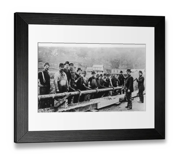 Framed Print : Oil Pipeline Workers Framed Print : Oil Pipeline Workers