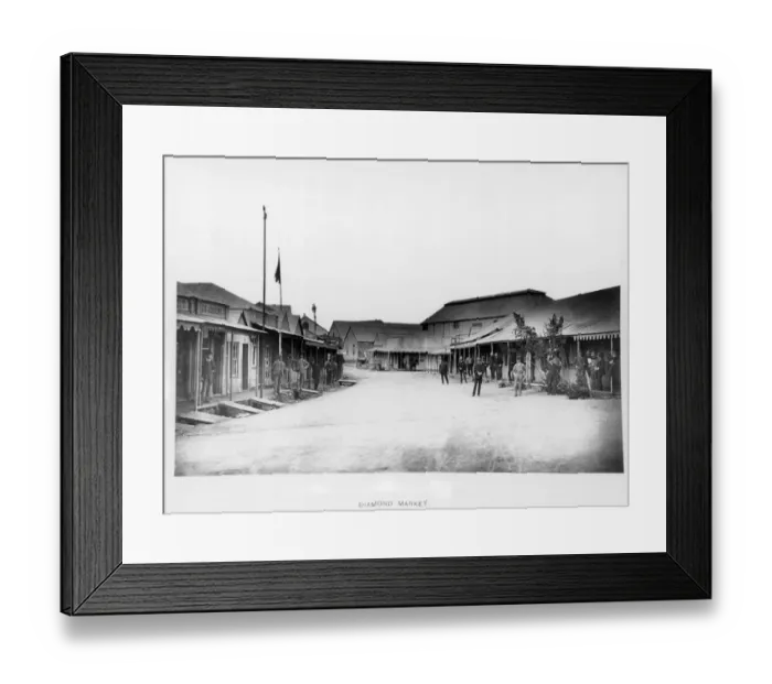Framed Print : Kimberly Diamond Market Framed Print : Kimberly Diamond Market