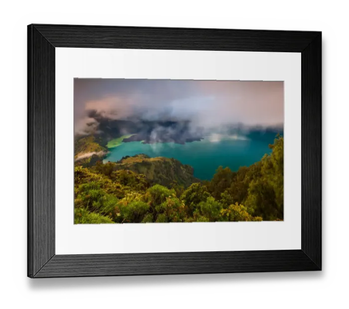Framed Print : Mount Rinjani - Lombok, Indonesia