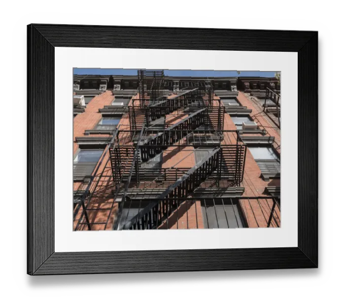 Framed Print : Fire escape ladders Framed Print : Fire escape ladders