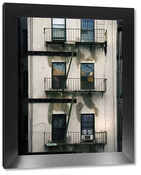 Rear facade of tenement in the Lower East Side, Manhattan, New York City