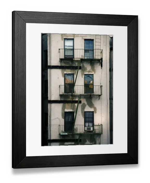 Framed Print : Rear facade of tenement in the Lower East Side, Manhattan, New York City Framed Print : Rear facade of tenement in the Lower East Side, Manhattan, New York City