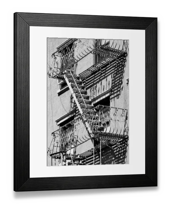 Framed Print : Fire escape staircase, Chelsea, New York, USA Framed Print : Fire escape staircase, Chelsea, New York, USA