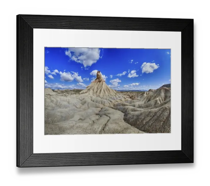 Framed Print : Rock formations, semi-desert Bardenas Reales, Spain Framed Print : Rock formations, semi-desert Bardenas Reales, Spain