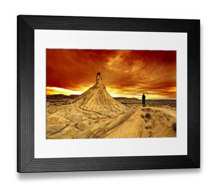 Framed Print : Sunset in Bardenas Reales, Spain Framed Print : Sunset in Bardenas Reales, Spain