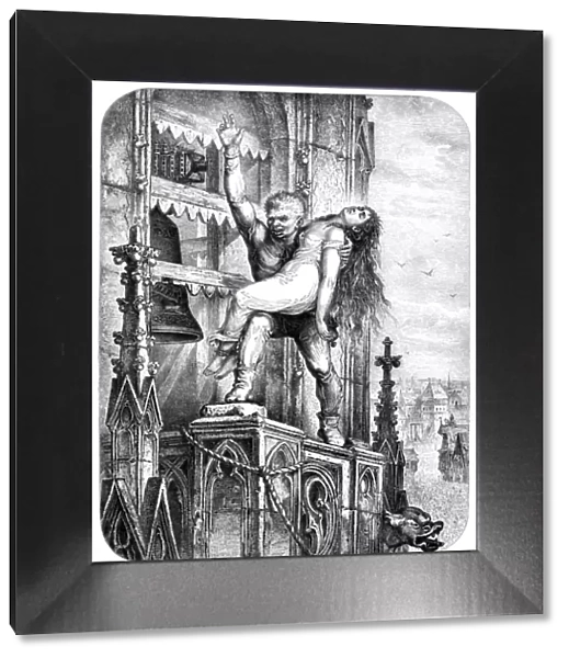 Quasimodo the Hunchback of Notre-Dame with Esmeralda