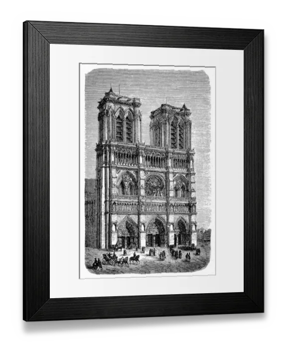 Framed Print : Notre Dame in Paris, France Framed Print : Notre Dame in Paris, France