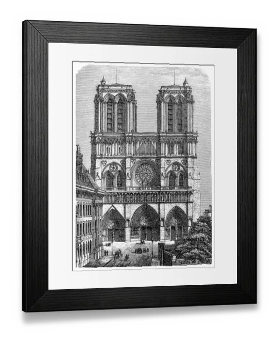 Framed Print : Notre Dame in Paris, France Framed Print : Notre Dame in Paris, France