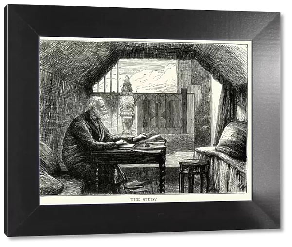 Victor Hugo in his study, Hauteville House Guernsey