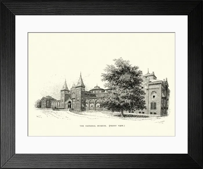 Framed Print : Smithsonian Institution, 1884 Framed Print : Smithsonian Institution, 1884