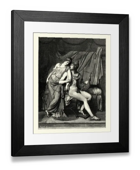Framed Print : Helen of Troy and Paris Framed Print : Helen of Troy and Paris