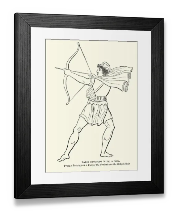 Framed Print : Paris shooting with a bow Framed Print : Paris shooting with a bow