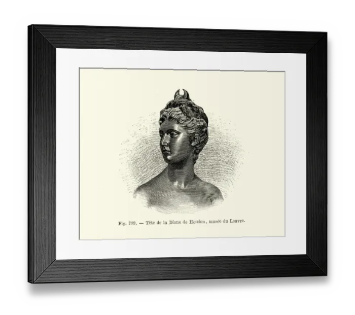Framed Print : Statue of Goddess Diana by Jean-Antoine Houdon Framed Print : Statue of Goddess Diana by Jean-Antoine Houdon