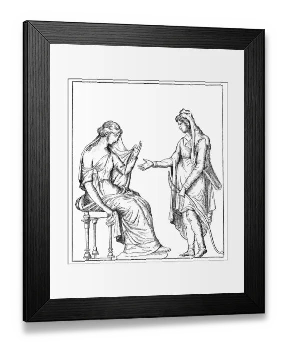 Framed Print : Paris and Helena, two figures of Greek mythology Framed Print : Paris and Helena, two figures of Greek mythology
