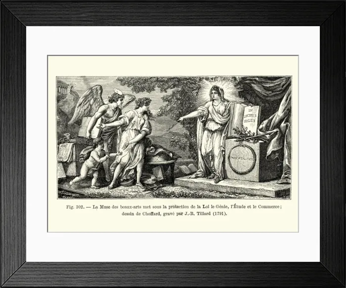 Framed Print : Fine Arts under the protection of the law, French, 18th Century Framed Print : Fine Arts under the protection of the law, French, 18th Century