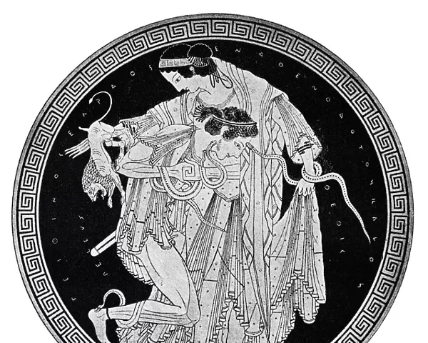 Peleus wrestles with the sea goddess Thetis