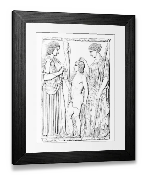 Framed Print : Demeter and Persephone with Jakchos