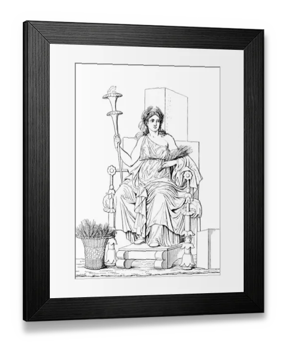 Framed Print : Ceres, Roman goddess of agriculture, fertility and marriage Framed Print : Ceres, Roman goddess of agriculture, fertility and marriage