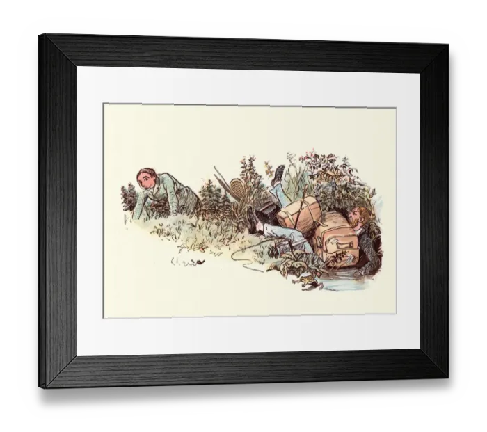 Framed Print : Victorian men stuck in a ditch after an accident Framed Print : Victorian men stuck in a ditch after an accident