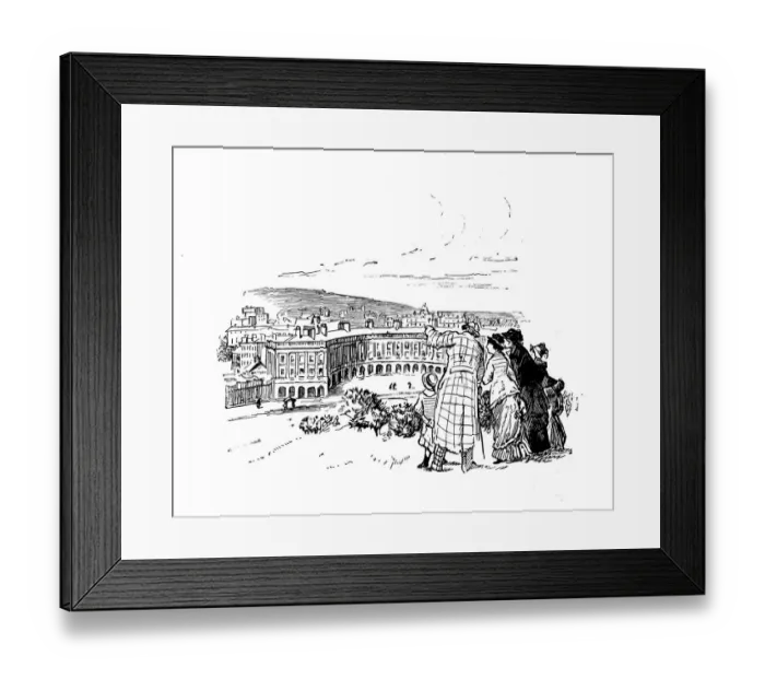 Framed Print : Antique illustration by Randolph Caldecott: Buxton Framed Print : Antique illustration by Randolph Caldecott: Buxton