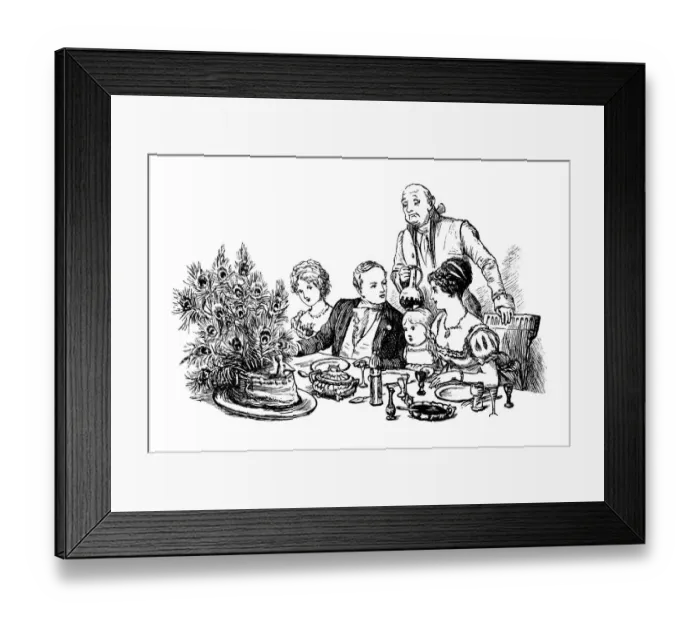 Framed Print : Pie decorated with peacock feathers Framed Print : Pie decorated with peacock feathers