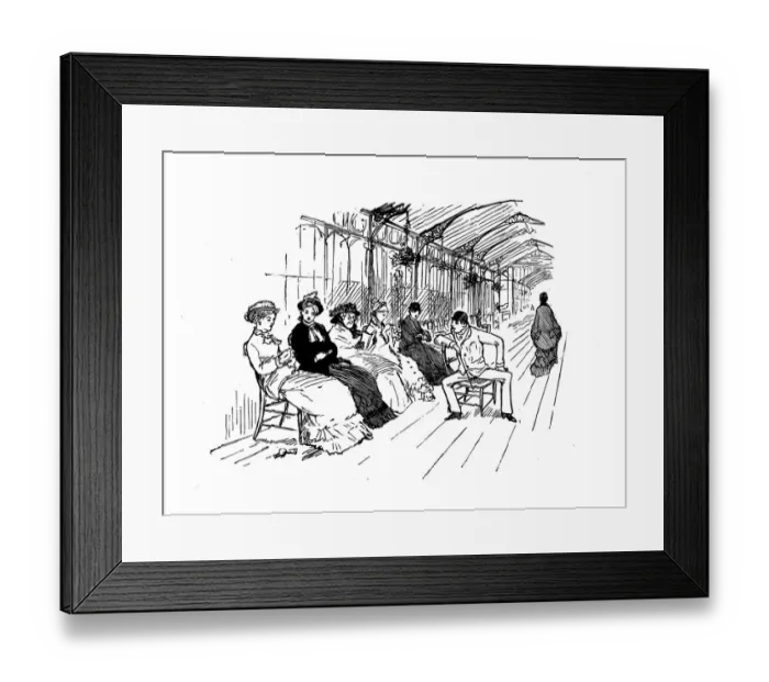 Framed Print : Antique illustration by Randolph Caldecott Framed Print : Antique illustration by Randolph Caldecott