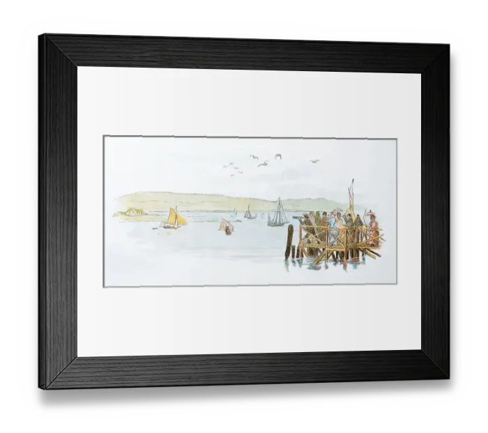 Framed Print : Antique illustration by Randolph Caldecott Framed Print : Antique illustration by Randolph Caldecott