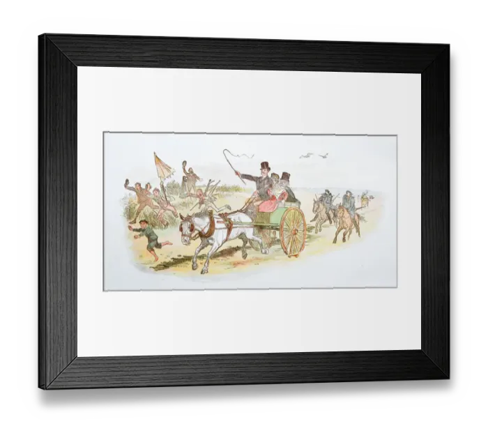 Framed Print : Antique illustration by Randolph Caldecott Framed Print : Antique illustration by Randolph Caldecott