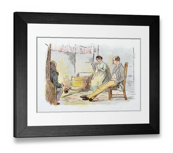 Framed Print : Antique illustration by Randolph Caldecott Framed Print : Antique illustration by Randolph Caldecott