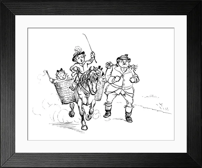 Framed Print : Child on a pony