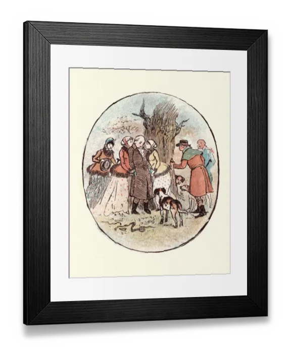 Framed Print : Rescused by the huntsmen, 19th Century Framed Print : Rescused by the huntsmen, 19th Century