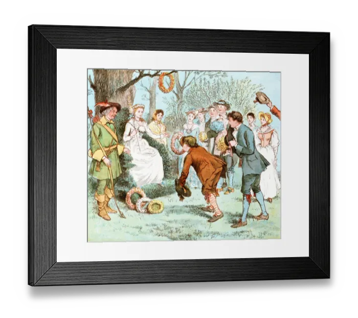 Framed Print : Paying allegiance to the May Queen Framed Print : Paying allegiance to the May Queen