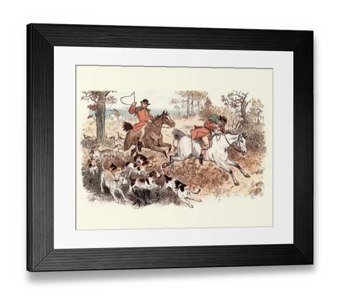 Framed Print : Victorian fox hunt, 19th Century