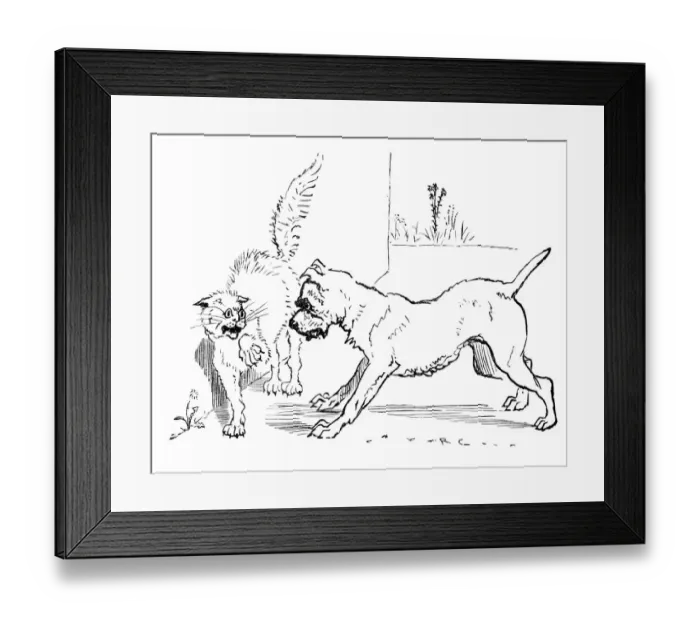 Framed Print : Dog that worried the Cat Framed Print : Dog that worried the Cat