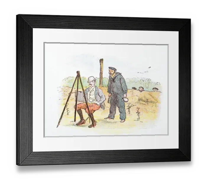 Framed Print : Antique illustration by Randolph Caldecott: Painter Framed Print : Antique illustration by Randolph Caldecott: Painter