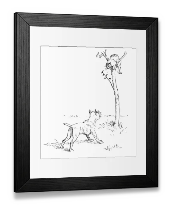 Framed Print : Dog that worried the Cat Framed Print : Dog that worried the Cat