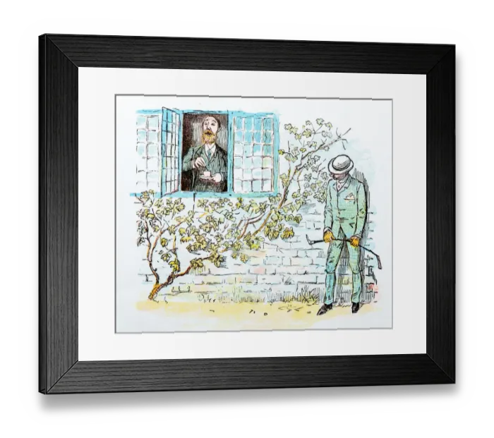 Framed Print : Antique color illustration by Randolph Caldecott Framed Print : Antique color illustration by Randolph Caldecott