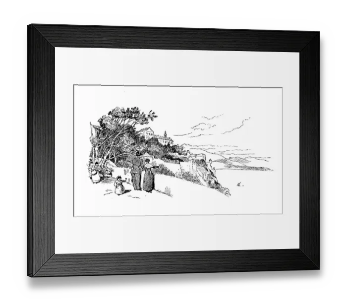 Framed Print : Antique illustration by Randolph Caldecott
