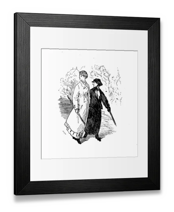 Framed Print : Antique illustration by Randolph Caldecott Framed Print : Antique illustration by Randolph Caldecott