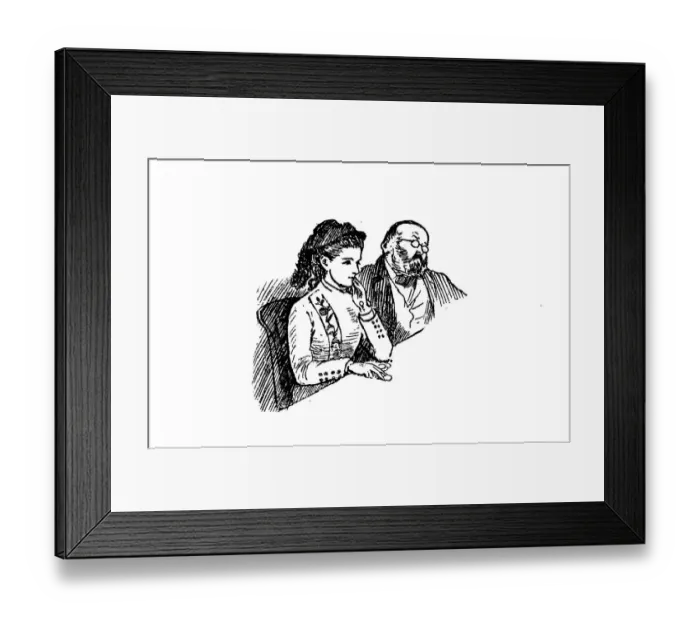 Framed Print : Antique illustration by Randolph Caldecott: At the casino Framed Print : Antique illustration by Randolph Caldecott: At the casino