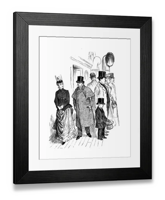 Framed Print : Antique illustration by Randolph Caldecott: People on ships bridge Framed Print : Antique illustration by Randolph Caldecott: People on ships bridge