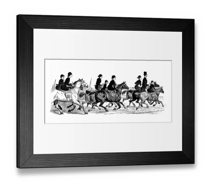 Framed Print : Antique illustration by Randolph Caldecott: Horse on beach, Brighton Framed Print : Antique illustration by Randolph Caldecott: Horse on beach, Brighton